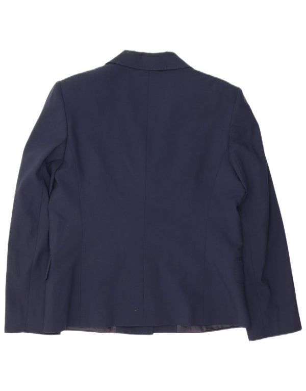 Gianfranco Ferre Womens 3 Button Blazer Jacket UK 14 Large Navy Blue