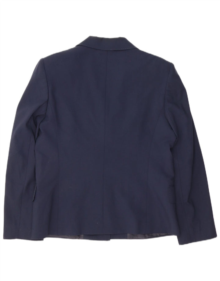 Gianfranco Ferre Womens 3 Button Blazer Jacket UK 14 Large Navy Blue