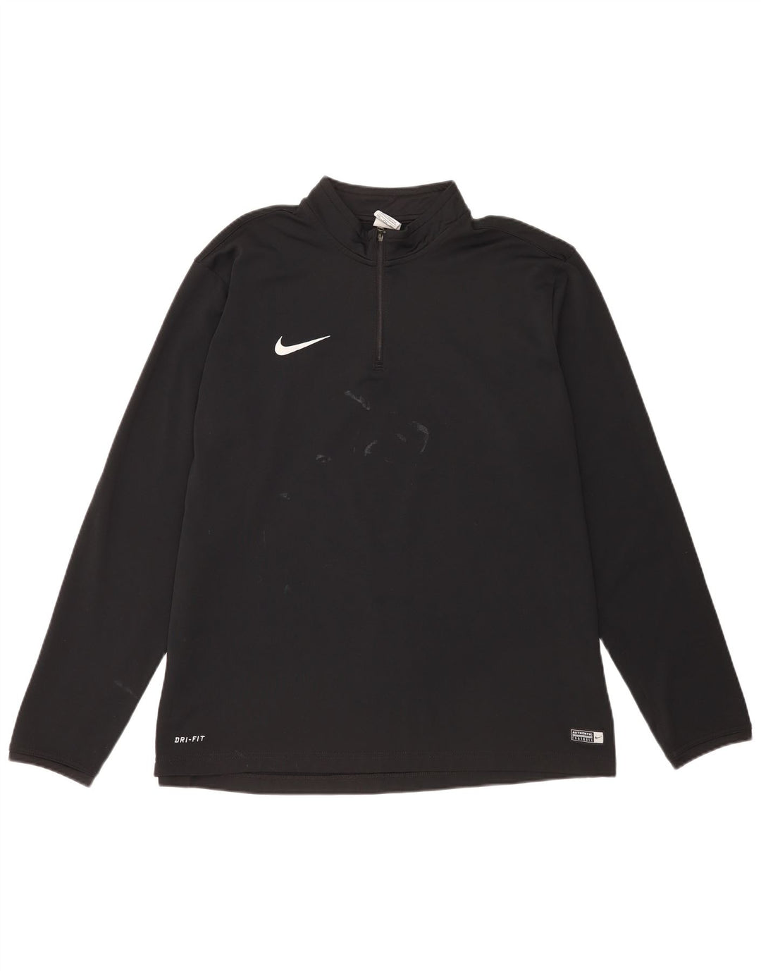 Nike Mens Dri Fit Zip Neck Pullover Tracksuit Top 2XL Black Polyester