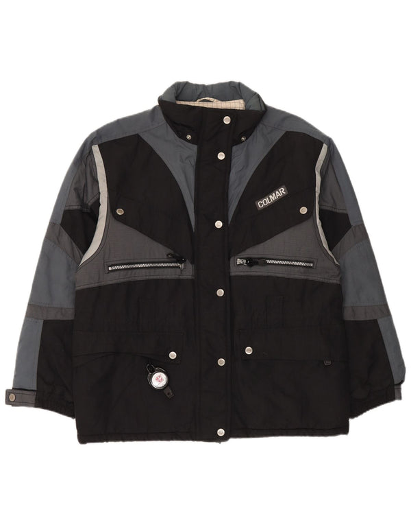 COLMAR Womens Oversized Ski Jacket IT 44 Small Black Colourblock Polyamide