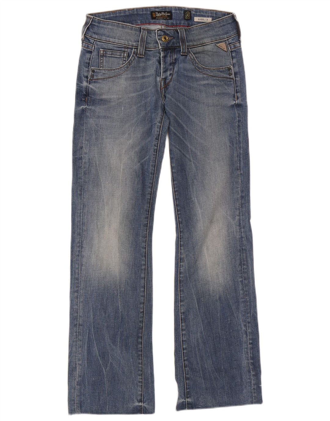 Replay Womens Rabbler Bootcut Jeans W25 L32 Blue Cotton