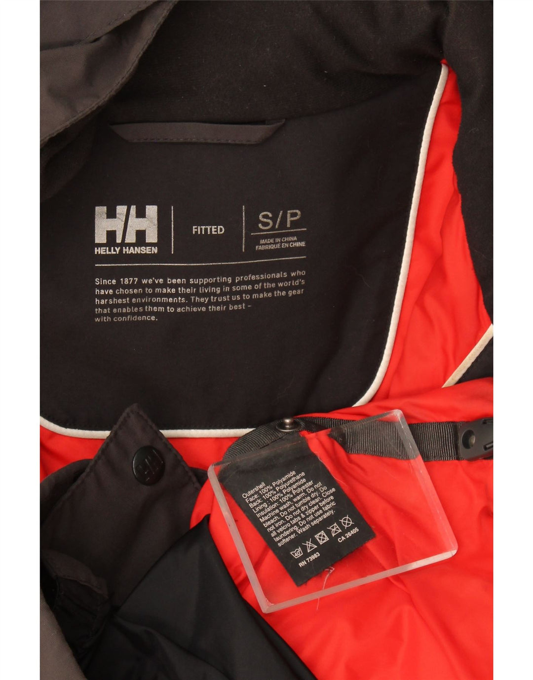 Helly Hansen Mens Hooded Windbreaker Jacket UK 36 Small Grey Colourblock