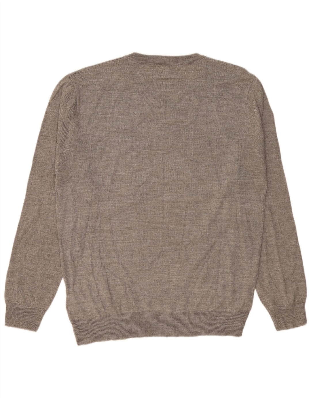 Pierre Cardin Mens V-Neck Jumper Sweater Large Grey Acrylic