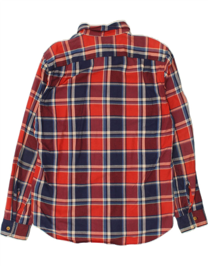 J. CREW Mens Flannel Shirt Medium Red Check Cotton Vintage J. Crew and Second-Hand J. Crew from Messina Hembry 