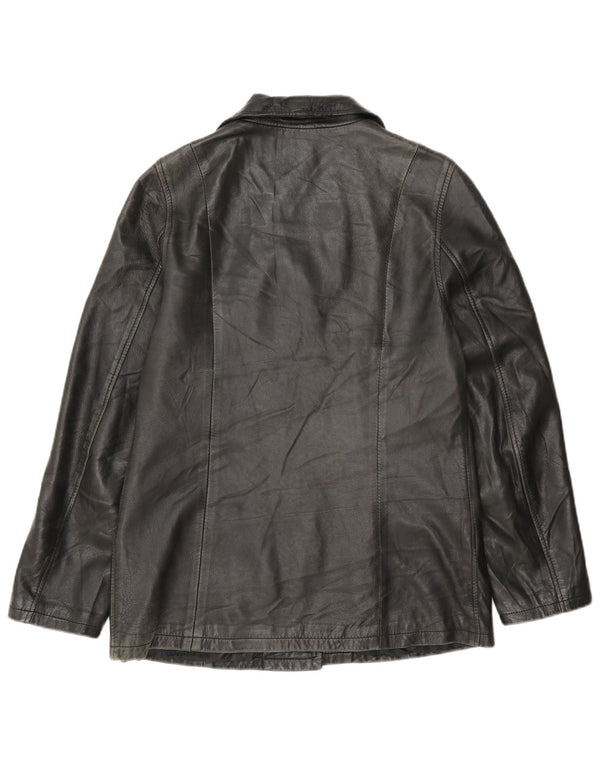 Vintage Womens Leather Jacket UK 14 Medium Black