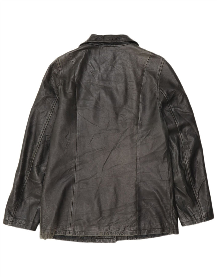 Vintage Womens Leather Jacket UK 14 Medium Black