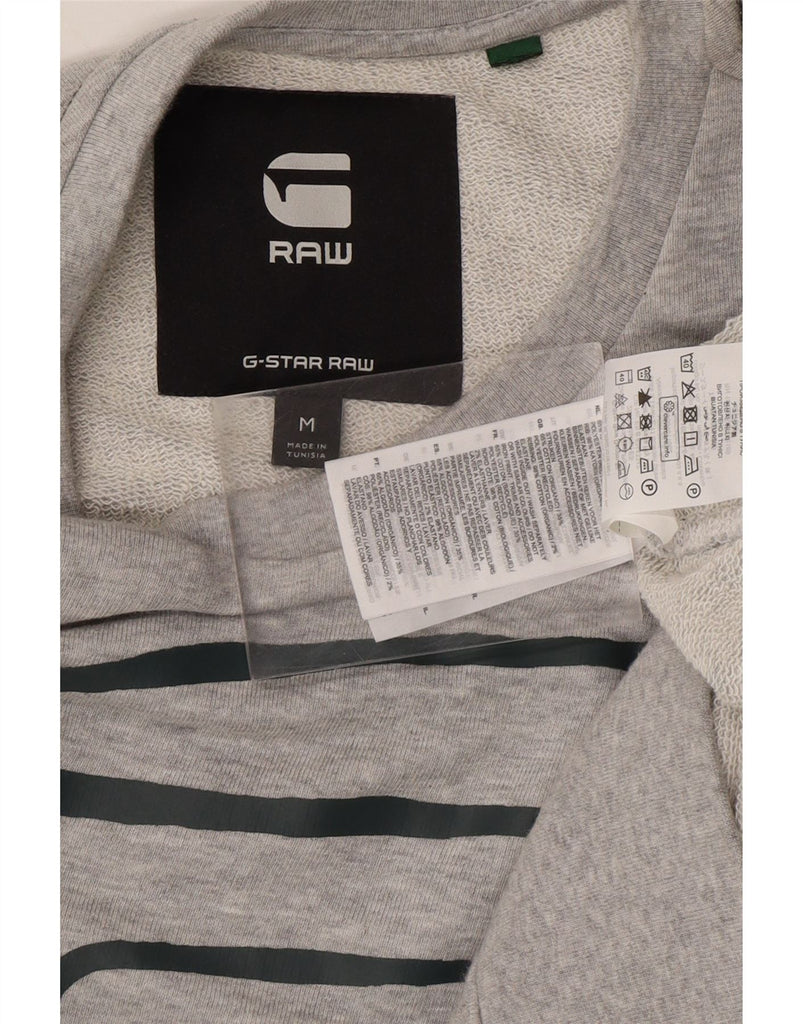 G-STAR Mens Graphic Sweatshirt Jumper Medium Grey Cotton Vintage G-Star and Second-Hand G-Star from Messina Hembry 