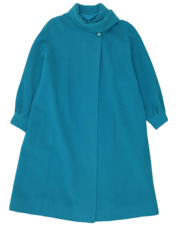 Vintage Womens Overcoat UK 22 3XL Blue