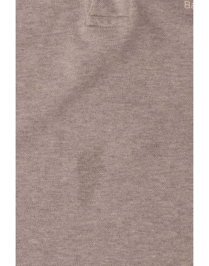 Barbour Mens Polo Shirt Large Grey Cotton