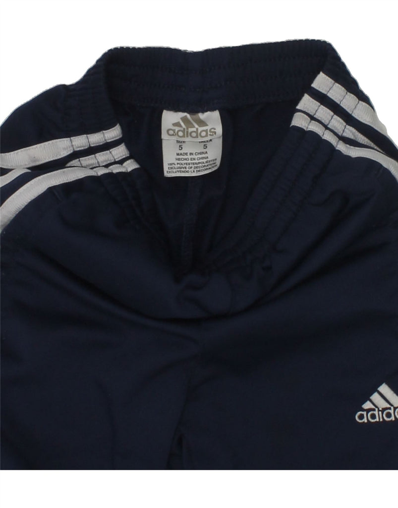 ADIDAS Boys Tracksuit Trousers 4-5 Years Navy Blue Polyester | Vintage Adidas | Thrift | Second-Hand Adidas | Used Clothing | Messina Hembry 