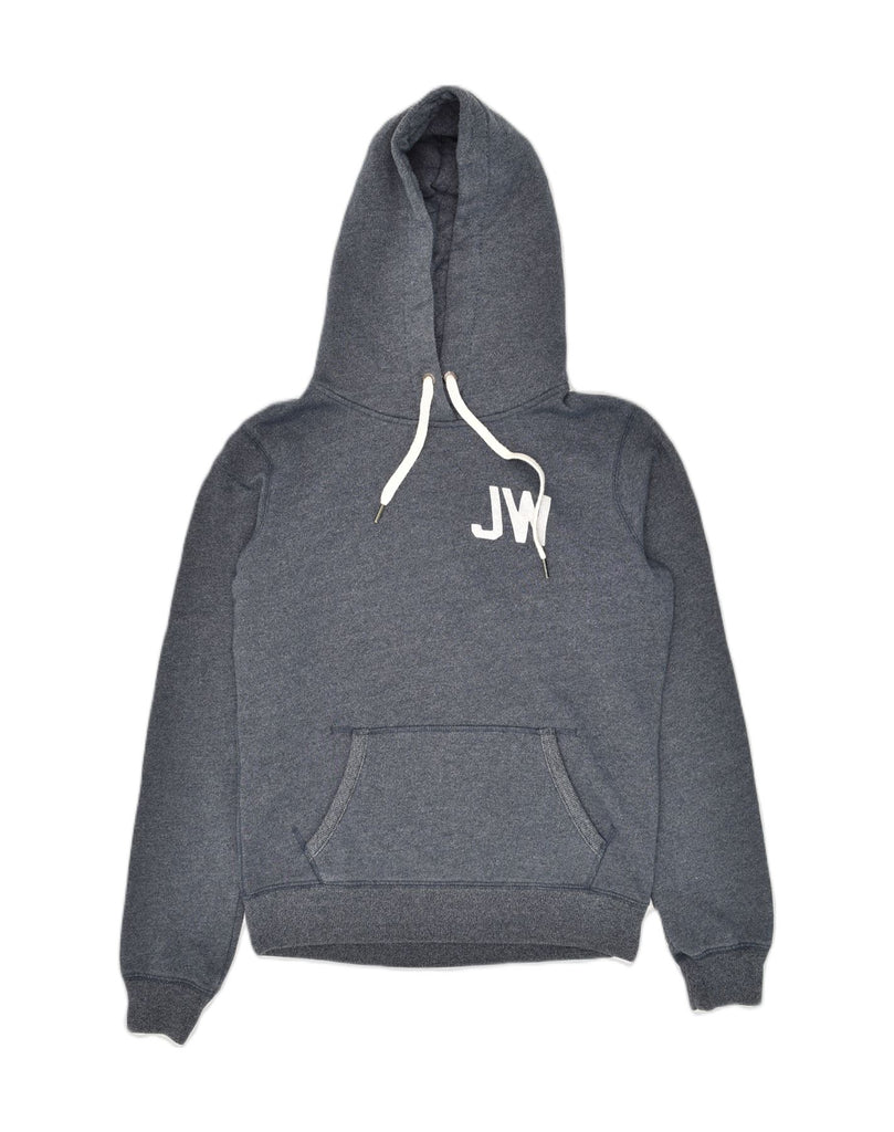 JACK WILLS Womens Graphic Hoodie Jumper UK 10 Small  Grey Cotton | Vintage Jack Wills | Thrift | Second-Hand Jack Wills | Used Clothing | Messina Hembry 