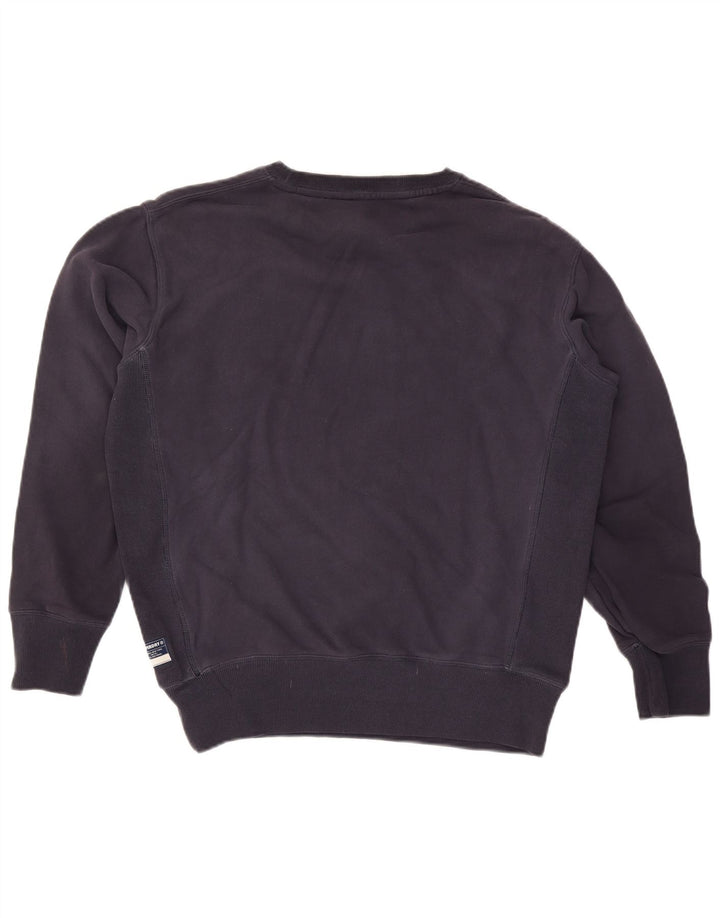 Superdry Mens Graphic Sweatshirt Jumper Large Navy Blue Cotton