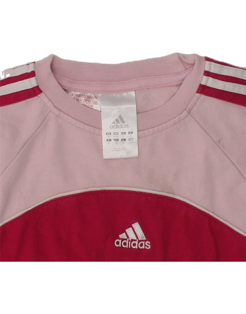 ADIDAS Baby Girls Sweatshirt Jumper 18-24 Months Pink Cotton | Vintage Adidas | Thrift | Second-Hand Adidas | Used Clothing | Messina Hembry 