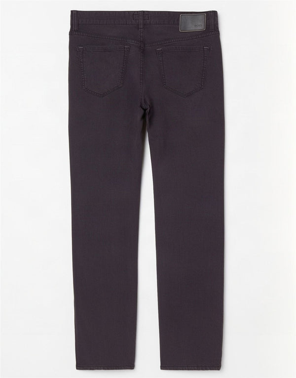 Hugo Boss Mens Straight Casual Trousers W33 L32 Navy Blue Cotton