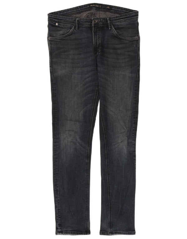 Massimo Dutti Mens Slim Jeans EU 42 Large W32 L32 Navy Blue Cotton