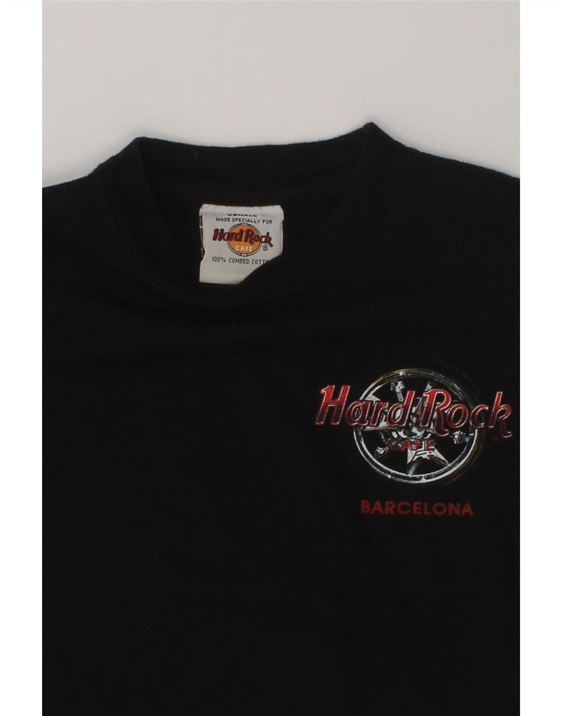 HARD ROCK CAFE Boys Barcelona Graphic T-Shirt Top 5-6 Years XS Black | Vintage Hard Rock Cafe | Thrift | Second-Hand Hard Rock Cafe | Used Clothing | Messina Hembry 