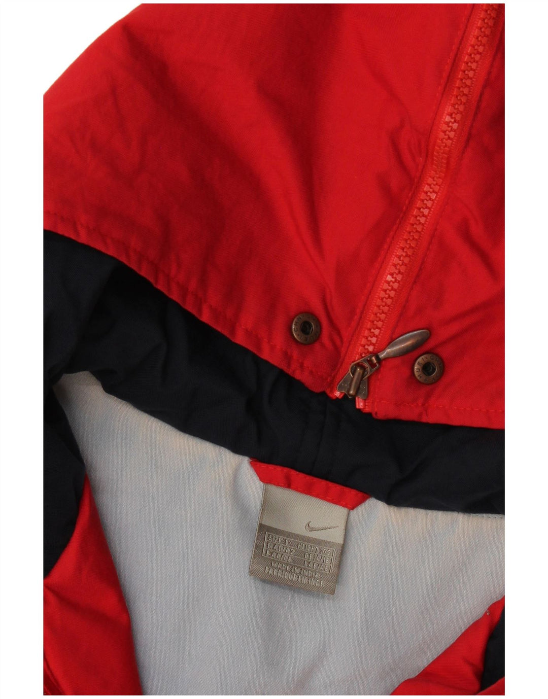 Nike Womens Hooded Oversized Windbreaker Jacket UK 14/16 Large Red