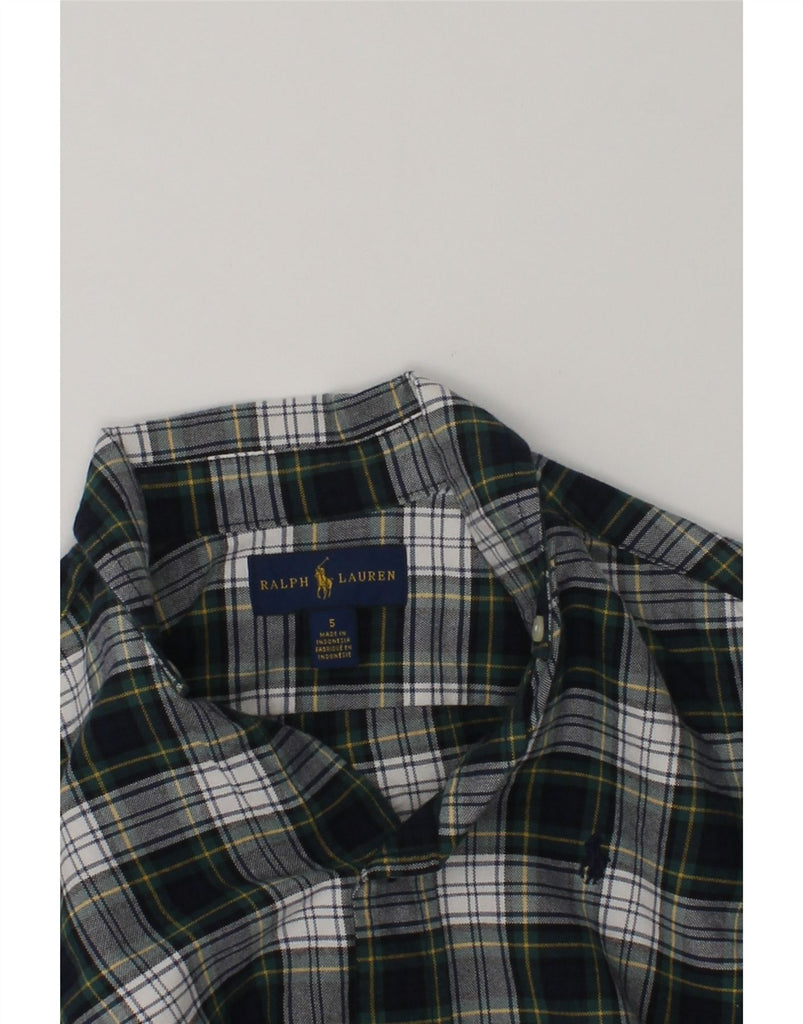 POLO RALPH LAUREN Boys Shirt 4-5 Years Grey Check Cotton | Vintage Polo Ralph Lauren | Thrift | Second-Hand Polo Ralph Lauren | Used Clothing | Messina Hembry 