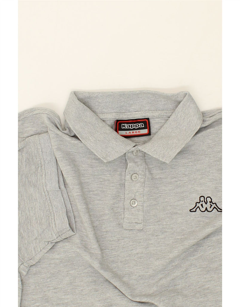 KAPPA Mens Polo Shirt Large Grey Cotton Vintage Kappa and Second-Hand Kappa from Messina Hembry 