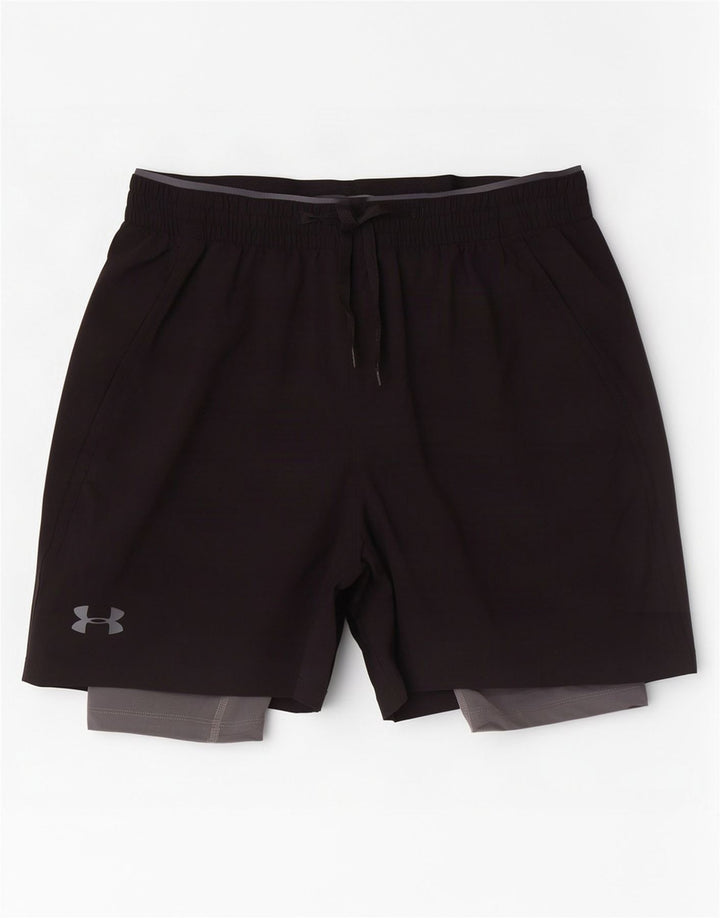 Under Armour Mens Heat Gear Sport Shorts Large Black Polyester