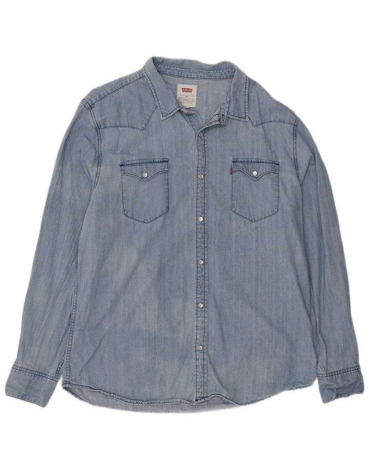 Levi's Mens Denim Shirt 2XL Blue Cotton