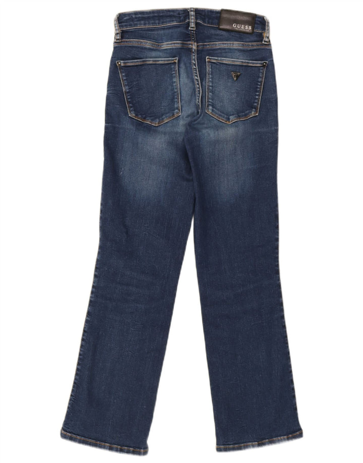 Guess Womens Curvy Straight Jeans W24 L26 Blue Cotton