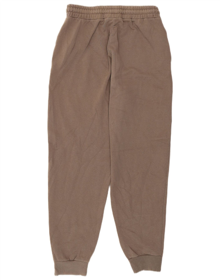 Zara Womens Tracksuit Trousers Joggers UK 10 Small Brown Cotton