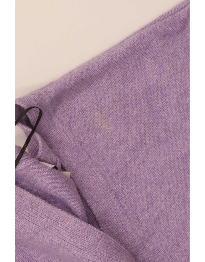 Marks & Spencer Womens Crop Oversized Cardigan Sweater UK 16 Large Purple