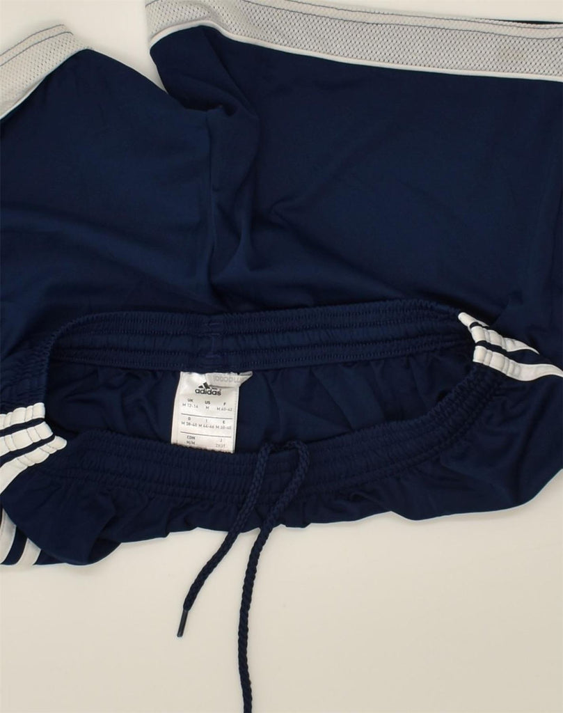 ADIDAS Womens Climacool Sport Shorts UK 12-14 Medium Navy Blue Polyester | Vintage Adidas | Thrift | Second-Hand Adidas | Used Clothing | Messina Hembry 