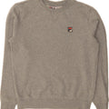 FILA Womens Oversized Sweatshirt Jumper UK 10 Small Grey Cotton Vintage Fila and Second-Hand Fila from Messina Hembry 