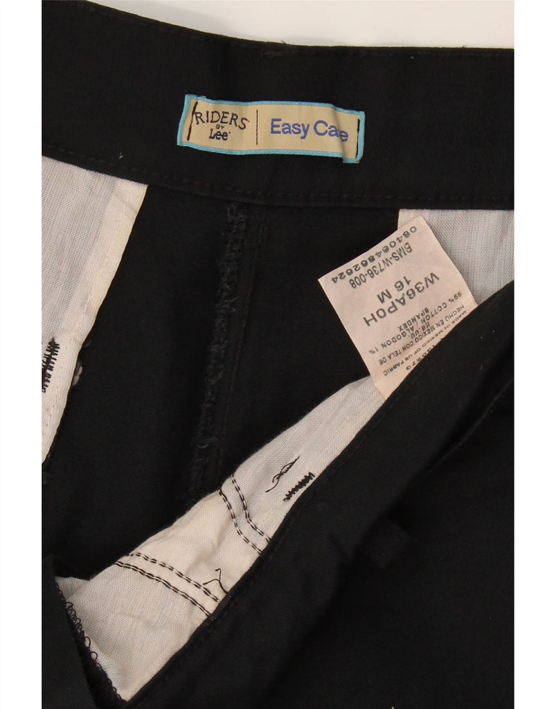 LEE Womens Riders Straight Casual Trousers US 16 2XL W38 L32 Black Cotton Vintage Lee and Second-Hand Lee from Messina Hembry 