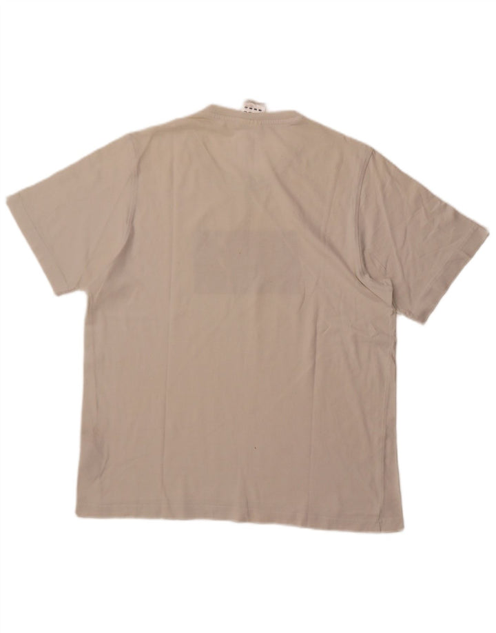 ADIDAS Mens Graphic T-Shirt Top Large White Cotton