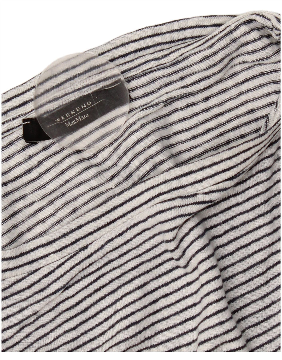 Max Mara Womens Weekend T-Shirt Top UK 14 Medium White Striped Nautical