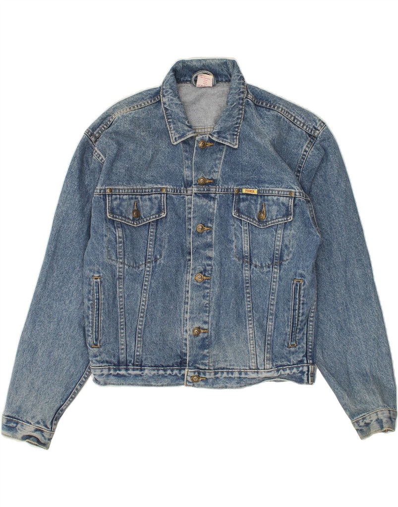 VINTAGE Mens Denim Jacket UK 38 Medium Blue Cotton Vintage Vintage and Second-Hand Vintage from Messina Hembry 