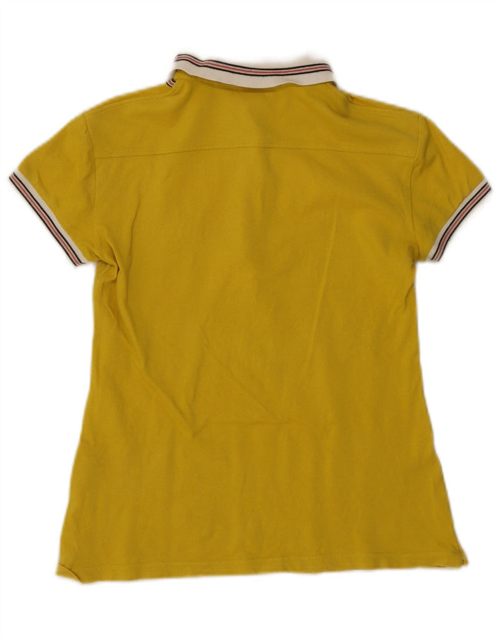 Fay Womens Polo Shirt UK 12 Medium Yellow