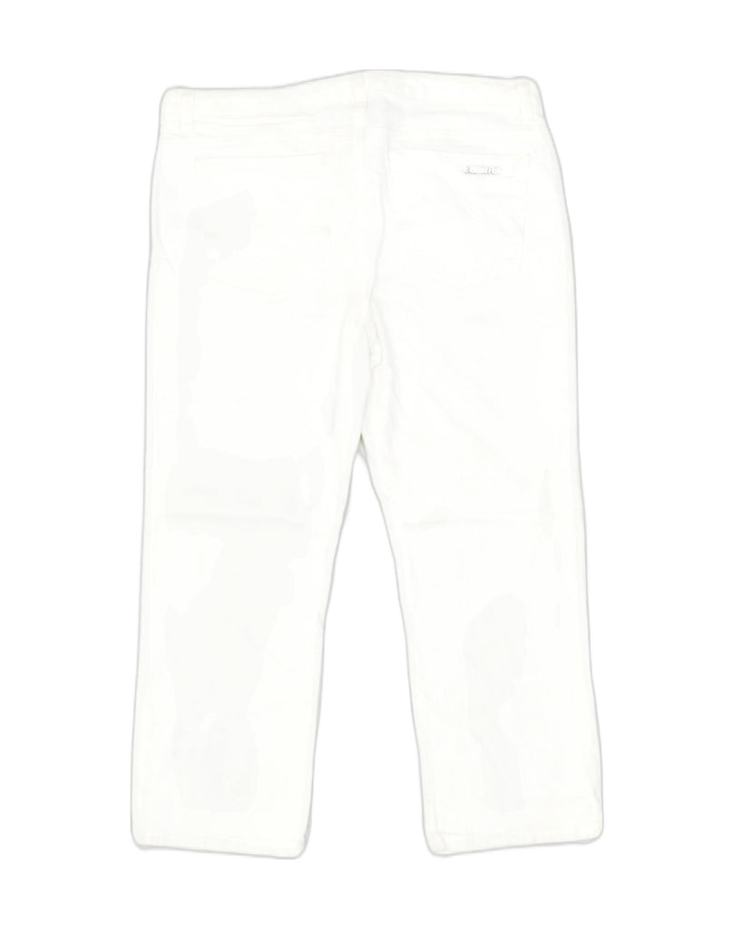 MICHAEL KORS Womens Capri Trousers US 6 Medium W30 L21 White Cotton | Vintage Michael Kors | Thrift | Second-Hand Michael Kors | Used Clothing | Messina Hembry 