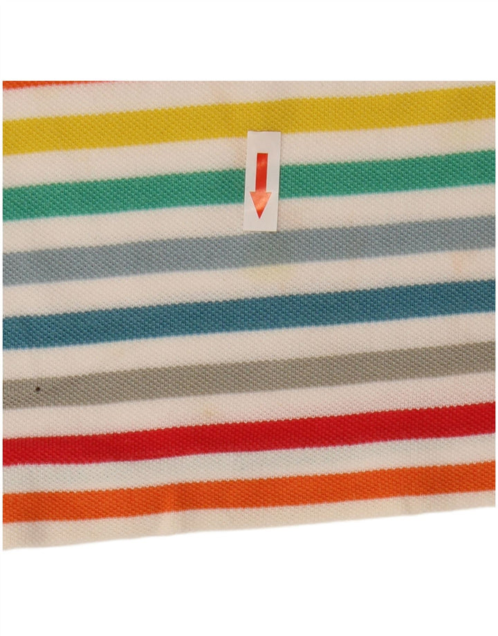 Lacoste Mens Polo Shirt Size 6 XL Multicoloured Striped Cotton