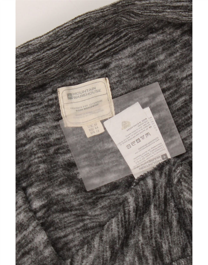 Mountain Warehouse Womens Fleece Jacket UK 16 Large Grey Flecked Polyester