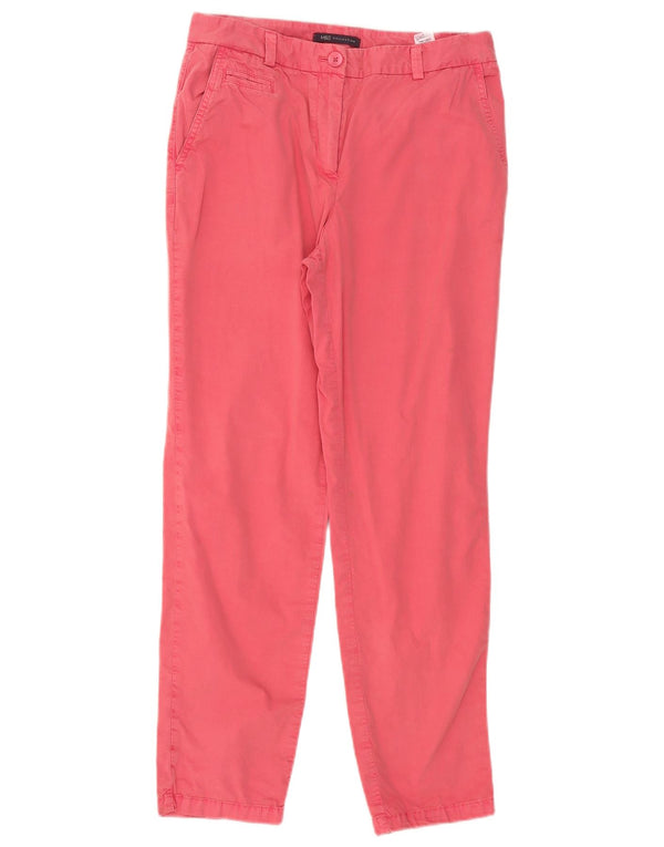 Marks & Spencer Womens Slim Chino Trousers UK 10 Small W30 L28 Pink Cotton