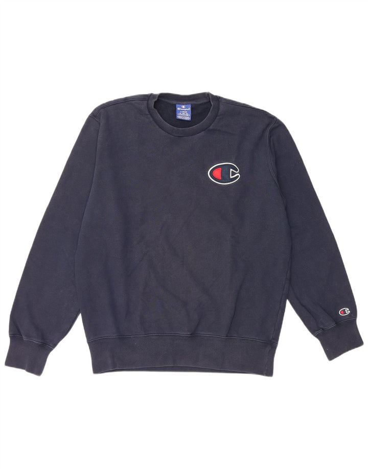 Champion Mens Sweatshirt Jumper Large Navy Blue