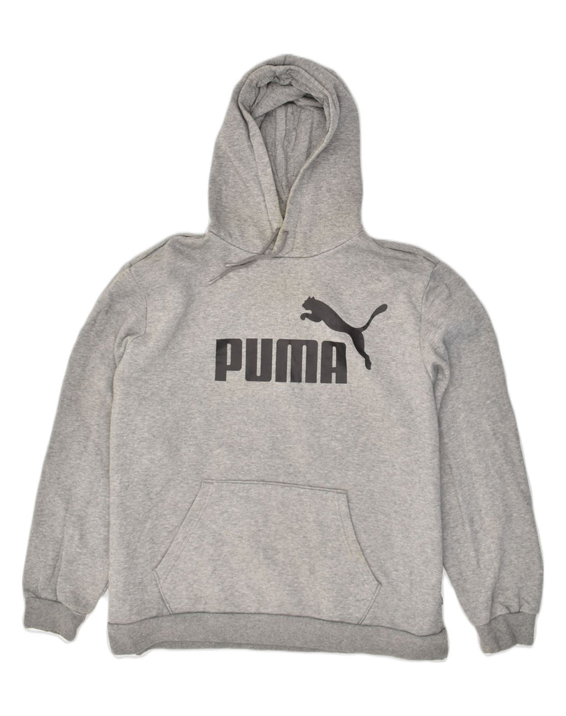 PUMA Mens Graphic Hoodie Jumper 2XL Grey Cotton | Vintage Puma | Thrift | Second-Hand Puma | Used Clothing | Messina Hembry 