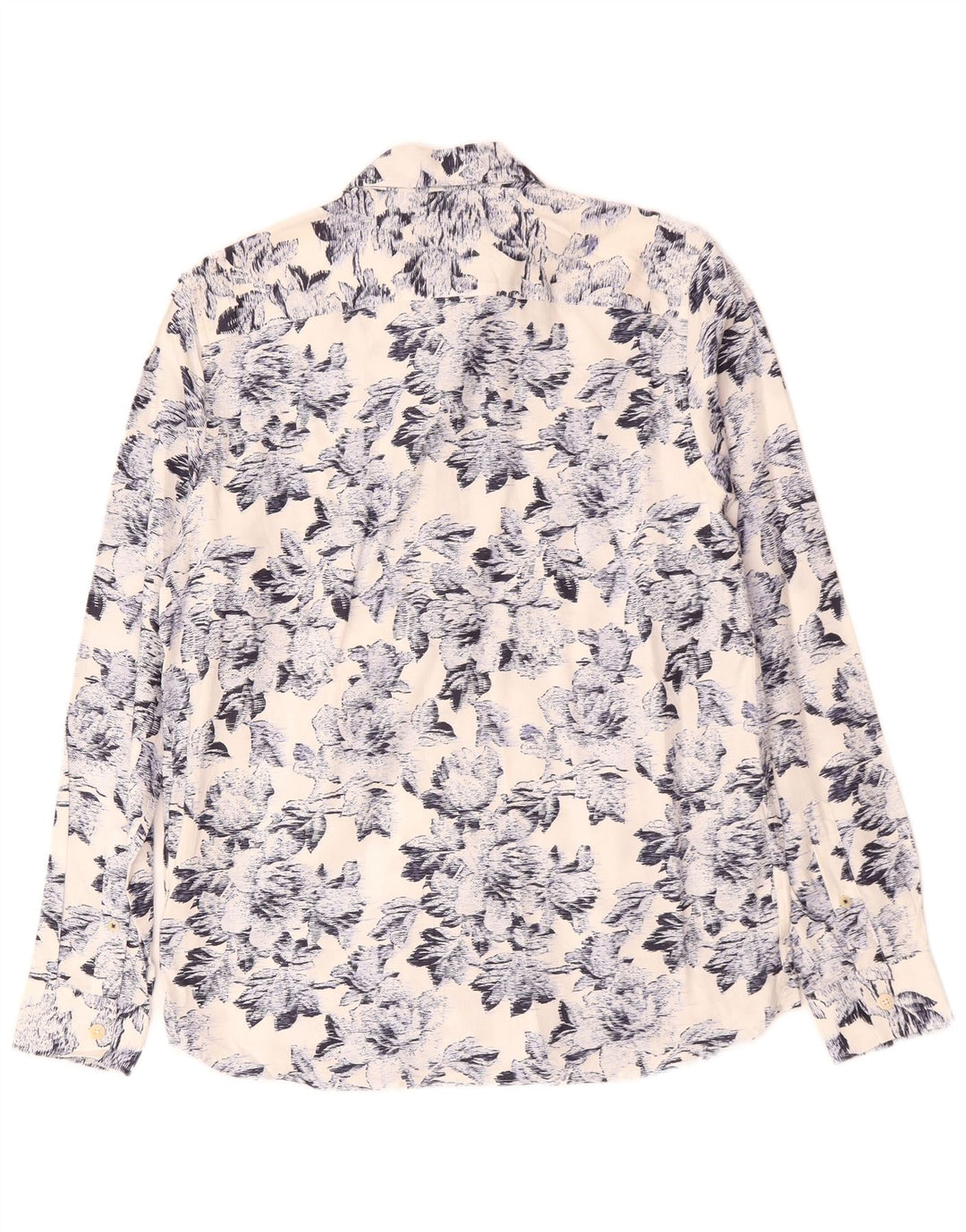 TED BAKER Mens Shirt Size 2 Small White Floral Cotton