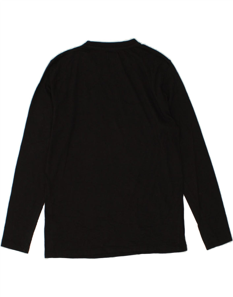 AVIREX Womens Top Long Sleeve UK 14 Medium Black Cotton | Vintage Avirex | Thrift | Second-Hand Avirex | Used Clothing | Messina Hembry 