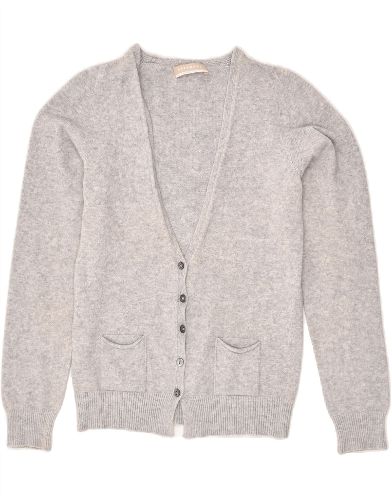 STEFANEL Womens Cardigan Sweater UK 14 Large Grey | Vintage Stefanel | Thrift | Second-Hand Stefanel | Used Clothing | Messina Hembry 