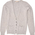 STEFANEL Womens Cardigan Sweater UK 14 Large Grey | Vintage Stefanel | Thrift | Second-Hand Stefanel | Used Clothing | Messina Hembry 