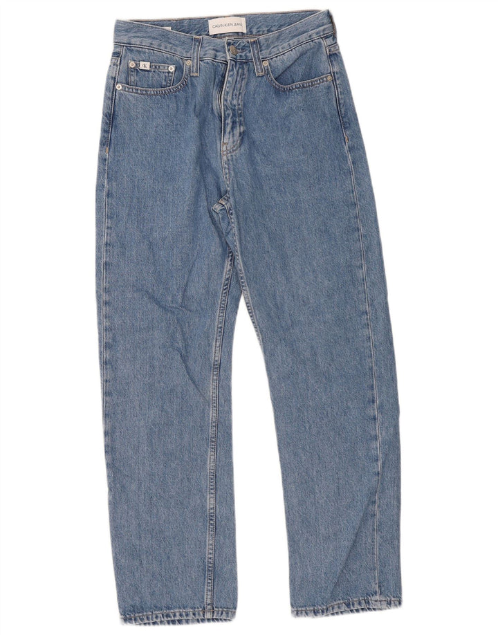 Calvin Klein Womens Straight Jeans W27 L28 Blue Cotton