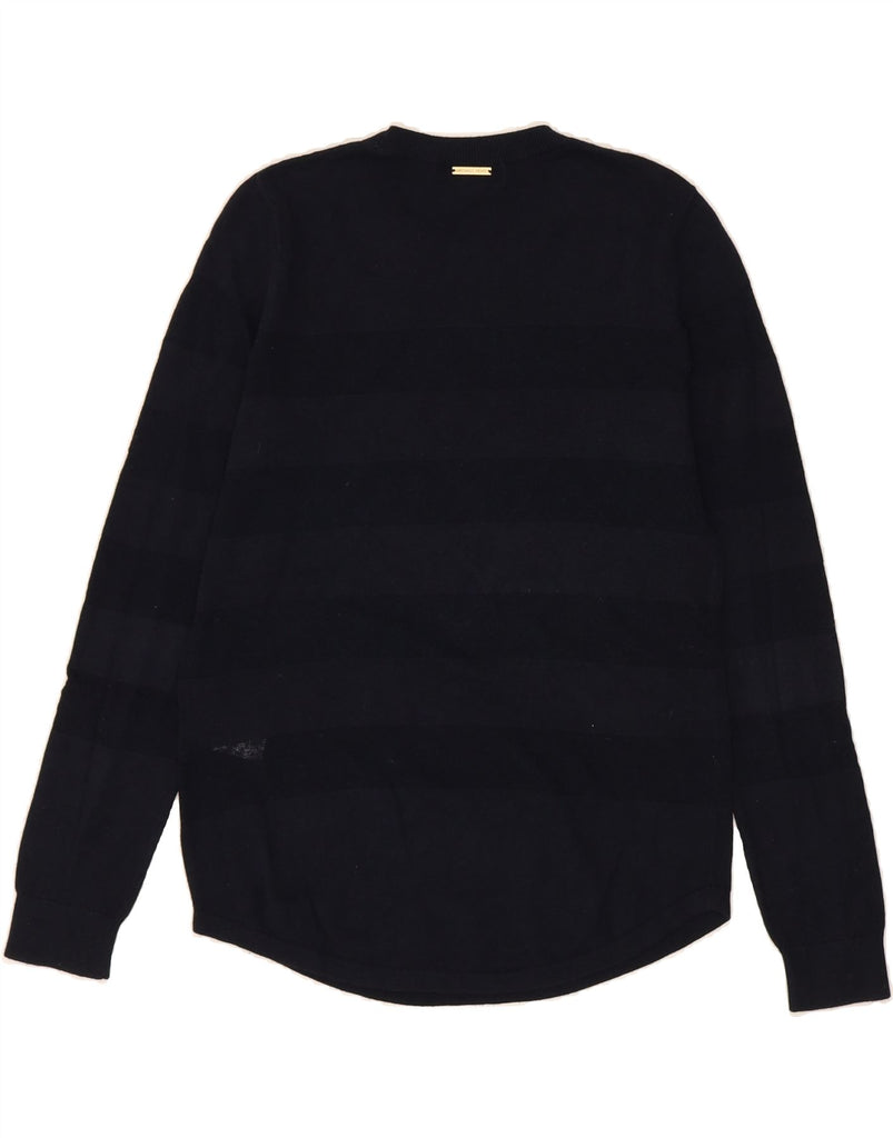 MICHAEL KORS Womens Crew Neck Jumper Sweater UK 12 Medium Navy Blue Vintage Michael Kors and Second-Hand Michael Kors from Messina Hembry 
