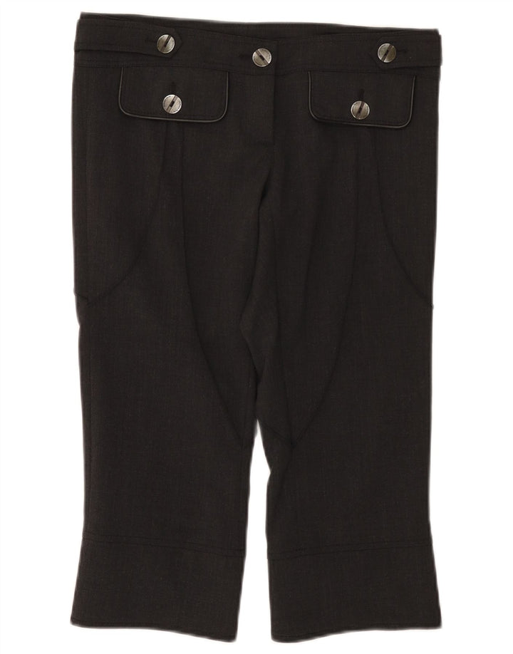 Patrizia Pepe Womens Capri Trousers IT 42 Medium W30 L19 Grey Wool