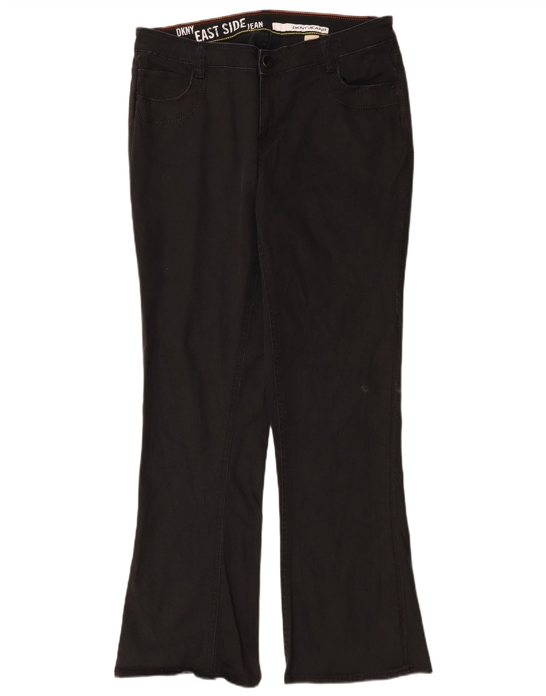 Dkny Womens Bootcut Jeans US 16 2XL W32 L31 Black Cotton