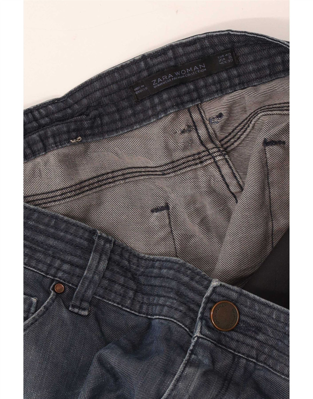 Zara Womens Slim Jeans EU 40 Medium W30 L30 Navy Blue